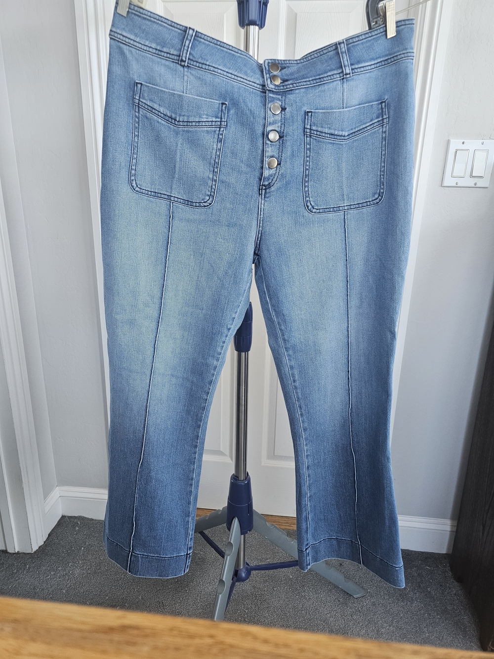 Size 16 NWT Wrap London Vintage Blue Wide Leg Jeans